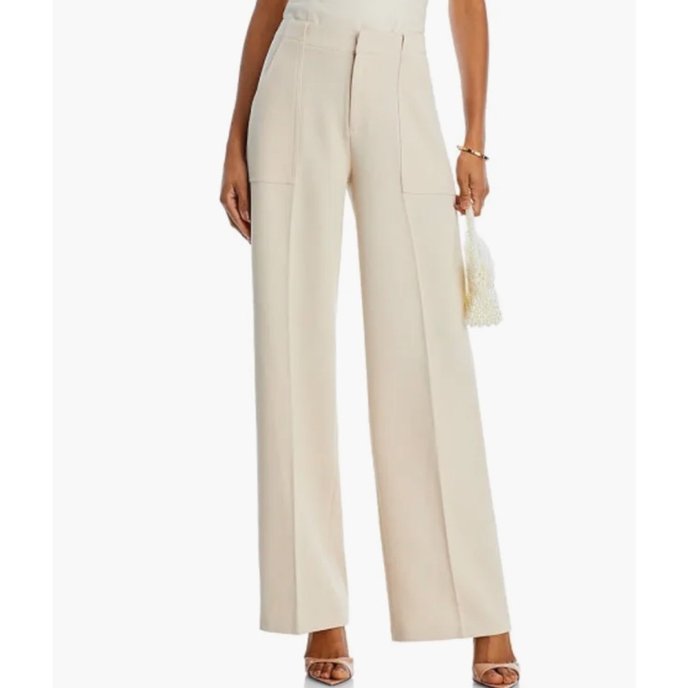 NWT Aqua Wide Leg Trouser Pants in White. Size XXSmall